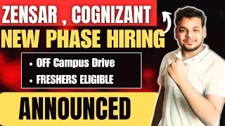 Zensar Next Phase , Cognizant New Role Hiring Drive | Off Campus Drive for Freshers | Latest Hirings
