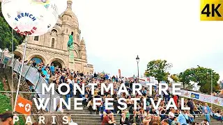 F&ecirc;te des Vendanges Oct 2023🍇 Paris Montmartre Wine Festival Full Walk Around Tour 4K 🇫🇷 18e France