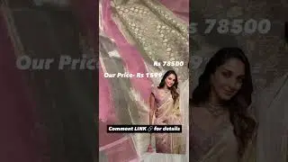 Kiara Advani mam inspired saree Premium Tissue Silk Saree with rich zari pallu and blouse Rs 1599