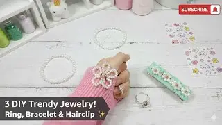 DIY Trendy Jewelry Making At Home Easy Ring, Bracelet & Hair Clip Craft 😊😀😀☺️