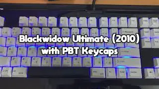 Razer Blackwidow Ultimate (2010) with PBT Keycaps Typing Sounds (Cherry MX Blue)
