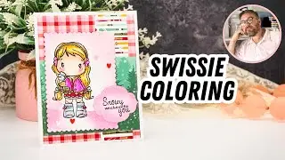 Winter Themed Card Alcohol Marker Coloring