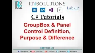 C# Tutorial - GroupBox and Panel Controls definition and difference