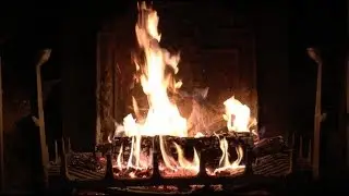Beautiful Old Fireplace with Loud Crackling Fire Sounds (HD) no loop!