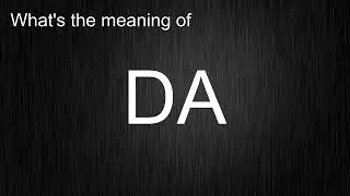 What's the meaning of 
