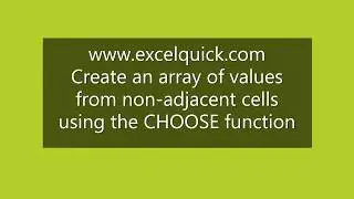 Create an array of values using Excel's CHOOSE function