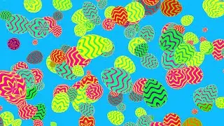 4K Falling Easter Eggs - Colorful Screensaver for Edits