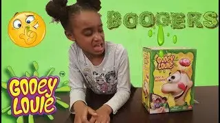 Kids Play Gross Gooey Louie Booger Picking Game Challenge Girls VS Boys Sis And Bro kid videos