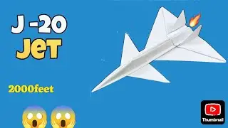 Easiest J-20 Paper Fighter Jet | How to Make a Paper Airplane | Paper plane #shorts #video #viral