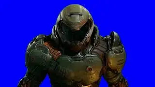 Doomguy Blue screen