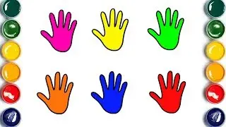 Learn Colors and Numbers for Kids | Hands Coloring Pages for Children