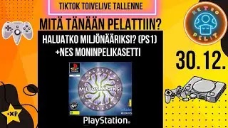 Haluatko Miljonääriksi? +pieni hetki NES-moninpelikasettia | Tiktok Livetallenne 30.12.2025