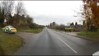 A Drive Through Upavon, Wiltshire (with police speed trap)