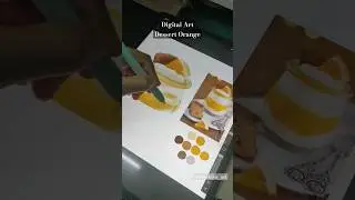 Digital Art | Orange Dessert #digitalart #procreate #ipad #fruit #dessert #orange #pinterest