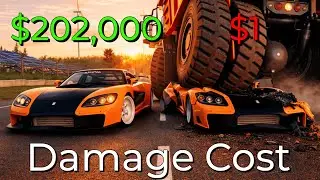 Realistic Crashes BeamNG.drive Damage Cost Mazda RX-7 The Tokyo Drift | Epic Wallet Survival