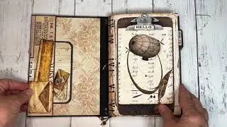 832 Steampunk TN-style Junk Journal (Flip-Trough)