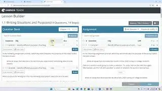 Assignment Builder for Lessons