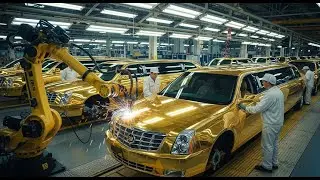 Inside the $1,000,000 Gold Cadillac Limousine 😱 Full Custom Build