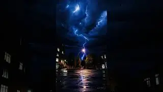Epic Night Lightning Storm | Timelapse or AI? ⚡🌧️ #realorai
