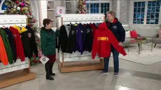 NFL Team Color Poly Knit with Sherpa Lining Zip Up Hoodie on QVC