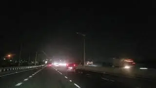 Driving on Mandela Highway at night