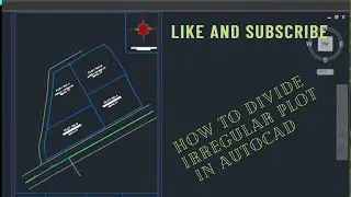 how to divide irregular shape plot equal part in AutoCAD divide area equal part subdivision