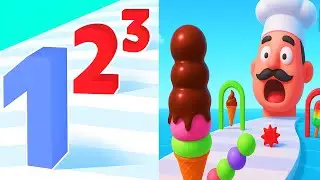 Number Master Run VS Stacky Ice Cream Runner - All Levels SpeedRun Gameplay Android iOS Ep33