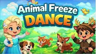 Animal Freeze Dance for Kids 🐶 | Animal Dance Game