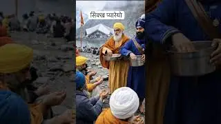 Guru Nanak Dev Ji & Guru Gobind Singh Ji 🙏 | Hemkund Sahib Me Parshad Seva | AI Sikh Bhakti Video