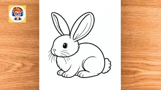 How Easy To Draw Rabbit 🐰 | Easy Rabbit Drawing for Beginners | Easy Animal Drawing