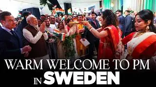 LIVE:  PM Modi arrives to a warm welcome in Sweden