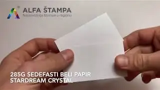 285g Sedefasti beli papir - Papir za &scaron;tampu vizit karti - Alfa &scaron;tampa