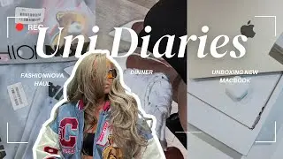 UNI DIARIES: Realistic Days at Uni in Australia/FashionNova Haul/Macbook Unboxing/work + content
