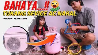 BAHAYA! BERKALI-KALI DI TIPU TUKANG SERVICE AC NAKAL, PASANG SENDIRI MURAH, Unboxing Paket #viral 