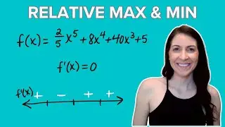 Finding Local Maximum and Minimum Values of a Function - Relative Extrema - First Derivative Test
