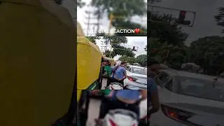 Traffic signal🚦 cute girl reaction❤️ on super bike zx10r😎 #shorts