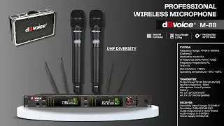 Professional Mic Wireless UHF DIVERSITY Hasil Suara SUPER CLARITY - dBvoice M-88