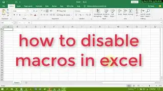 how to disable macros in excel