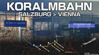 I'm going from SALZBURG to VIENNA via the brand new KORALMBAHN 🚂