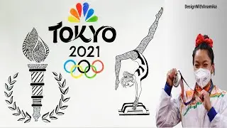How to draw Olympic theme design|Olympic games 2021.