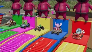 TRANSPORTING RESCUE & EMERGENCY VEHICLES, POLICE CARS, BACKHOE LOADER, MIXER TRUCK TO TRACK - FS22