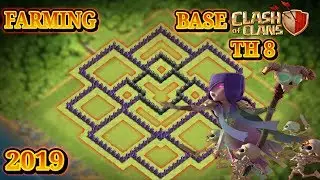 NEW BEST! Farming Base Town Hall 8 (TH8) 2019 - Hybrid Farming Base Clash Of Clans