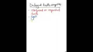 Delayed tooth eruption