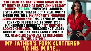 Brother Mocked My Rental at Dad’s Anniversary—Then My Manager Said I Own the Building