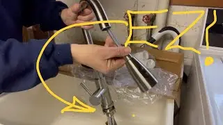 How to Install a Single-Hole Goose Neck Sink Faucet Into a Utility Sink With Two Holes