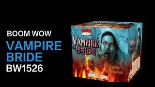 VAMPIRE BRIDE, 14 SHOTS FIREWORKS 500 GRAM CAKE, AWESOME ARTWORK!