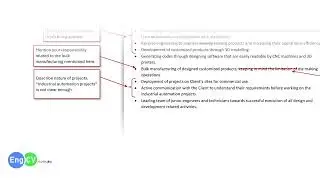 Engineer CV Review Example