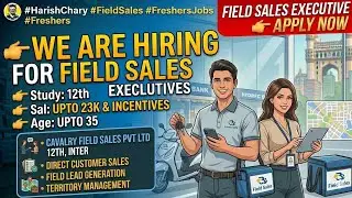 WE ARE HIRING FOR FIELD SALES EXECUTIVE || Study : 12th | Sal : UPTO 23K & INCENTIVES | AGE: UPTO 35