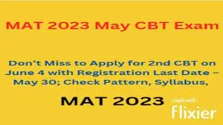 MAT 2023: May Exam Date, Registration, Syllabus, Pattern