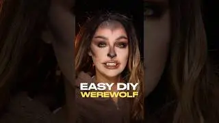 easy DIY werewolf makeup 🐺 #halloweenideas #halloweencostume #halloween2025